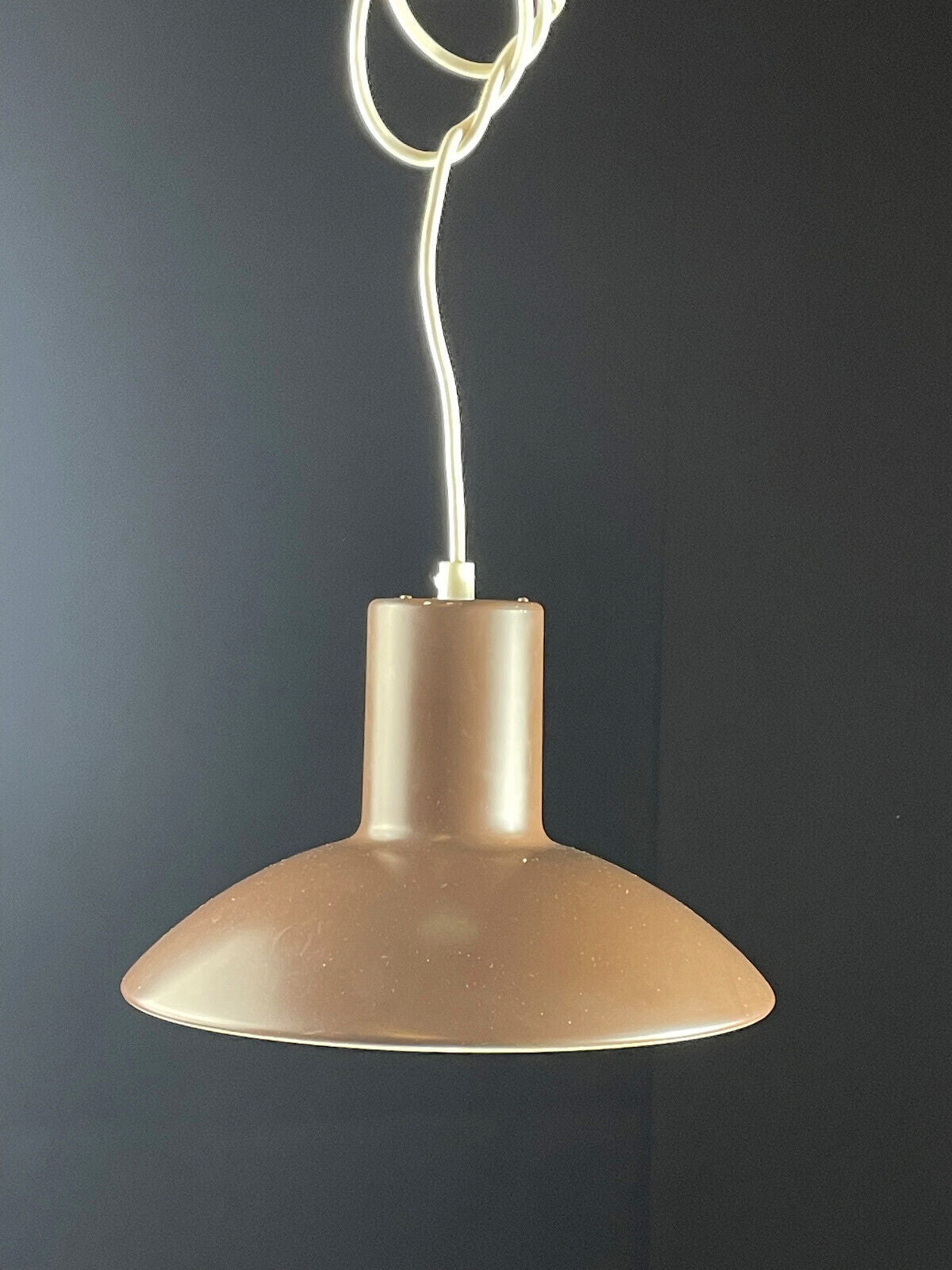 Danish Brown Steel Pendant Ceiling Lamp Retro Vintage EB4003 LCLC - UKDK FURNITURE