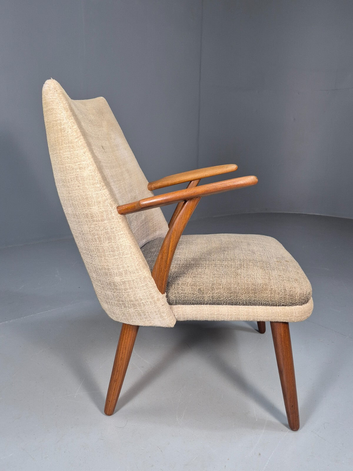 Vintage Danish Teak Armchair 1960s Mid Century Design Retro EB9240 MNOR - UKDK FURNITURE