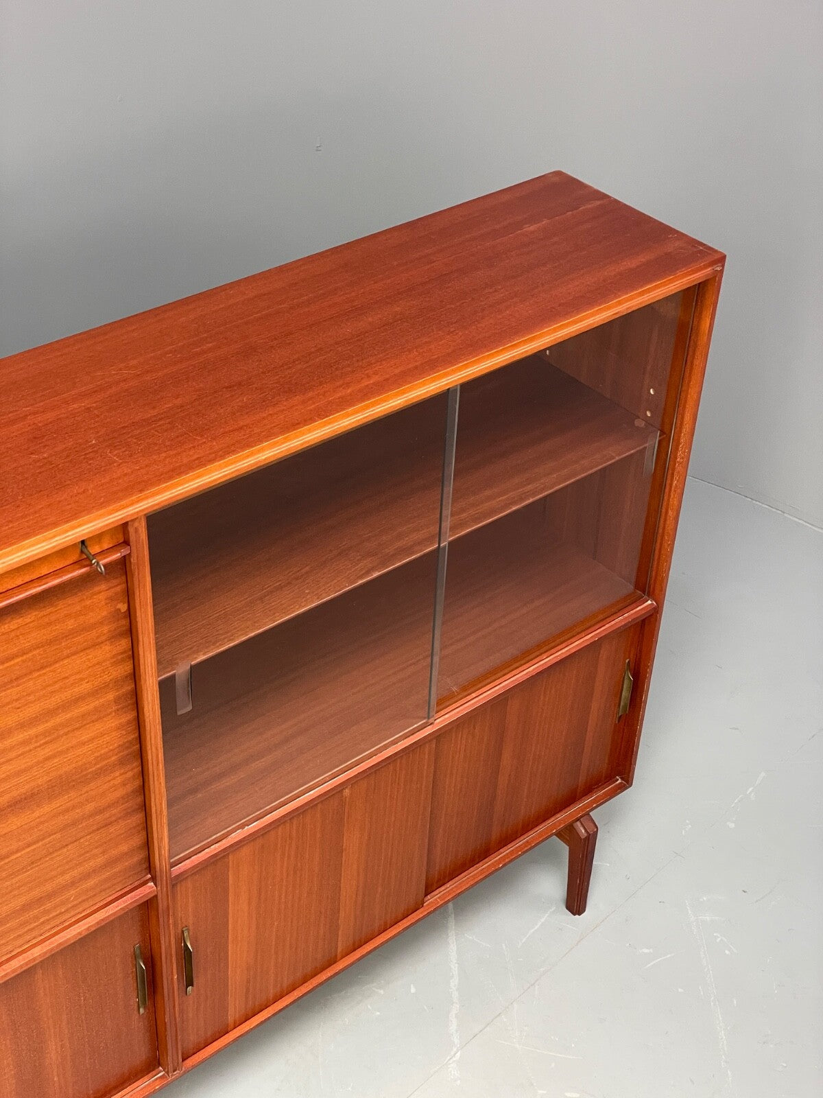 Vintage Teak Wall Unit With Writing Desk Beaver & Tapley 1960s EB9504 MWOO - UKDK FURNITURE