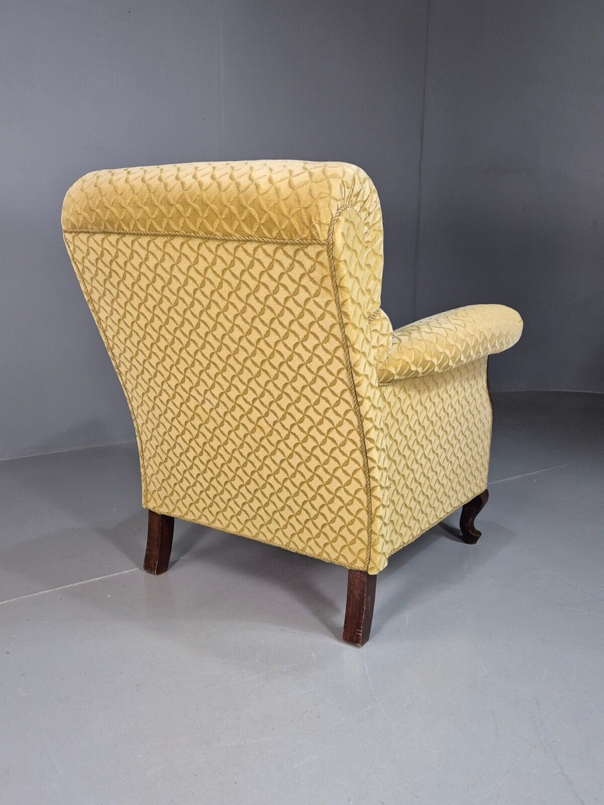 Vintage Danish Lounge Chair Gold Moquette Art Deco 1930s Antique EB8223 VCLO - UKDK FURNITURE