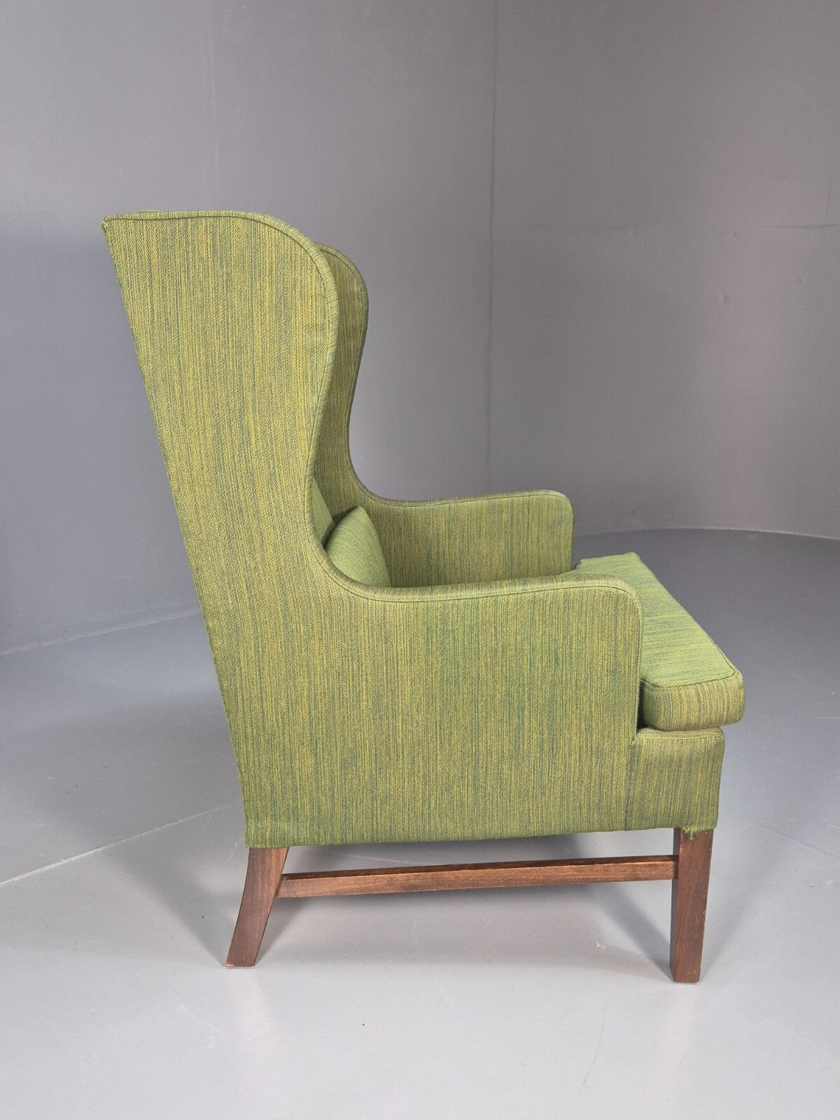 Vintage Danish Wing Back Lounge Chair 1960s Green Mid Century Retro EB9652 MNOR - UKDK FURNITURE