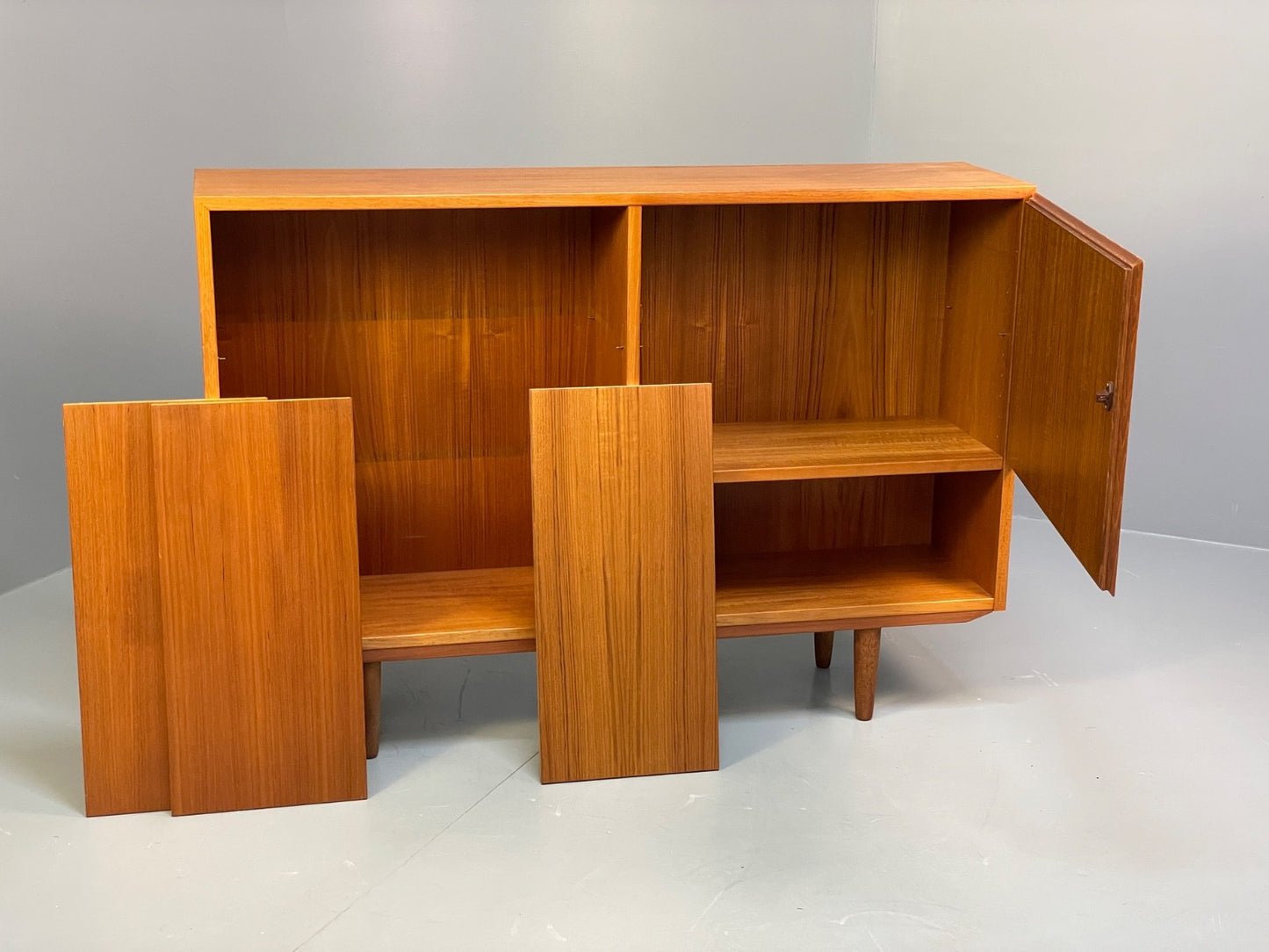 Vintage 1970s Teak Bookcase By Omann Jun Danish Retro Shelving EB9832 MWOO - UKDK FURNITURE