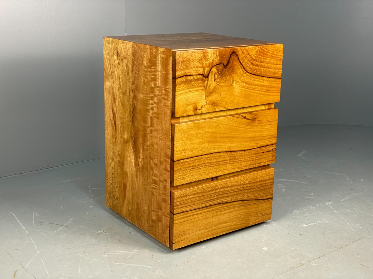 Vintage Chest Of Drawers Solid Spalted Hardwood 1980s EB7564 MWOO - UKDK FURNITURE