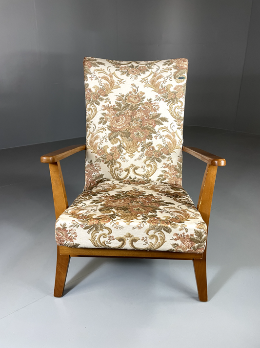 Vintage Mid Century Chair Beech Frame 1960s Retro EB5712 MNOR1