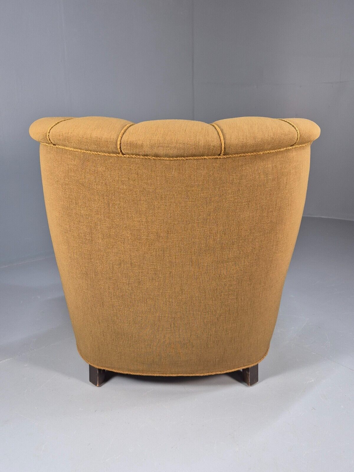 EB8932 Vintage Danish Lounge Chair Gold Velour Shell Back Deco 1930s EB8932 VCLO - UKDK FURNITURE