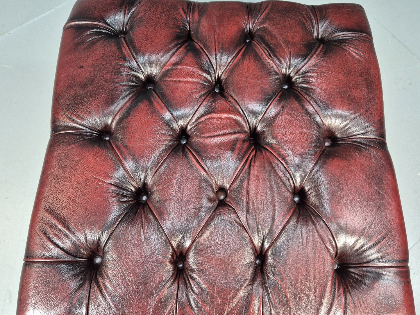 Vintage Oxblood Chesterfield Footstool Danish Retro Antique Style EB9665 MFOO - UKDK FURNITURE
