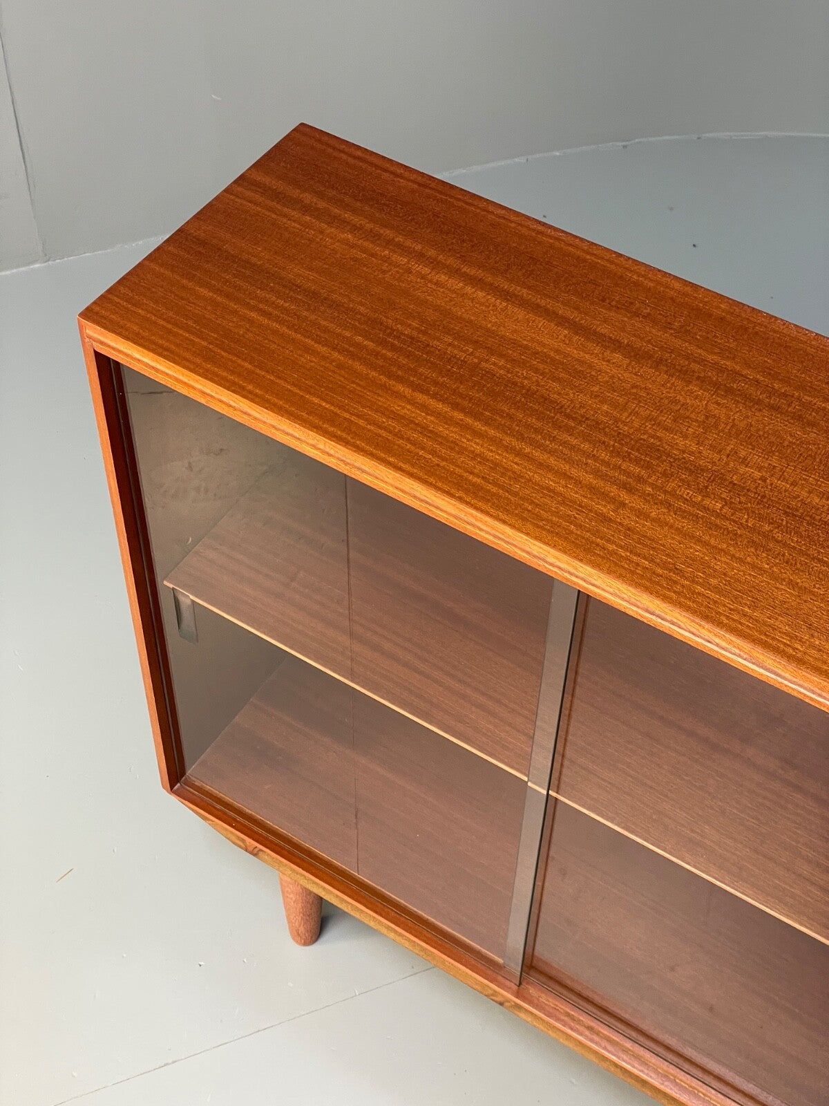 Vintage Teak Glazed Bookcase Beaver And Tapley Mid Century Shelving EB9718 MWOO - UKDK FURNITURE