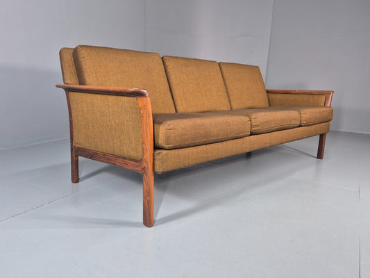 Vintage 3 Seater Sofa 1960s Knut Saeter Vatne Mobler Green Gold EB11078 M3SS1