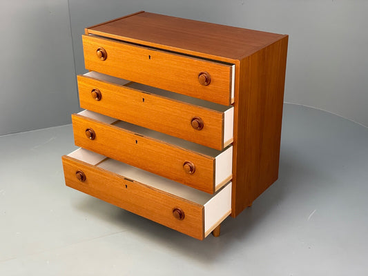 Mid Century Teak Chest Of Drawers By Erik Franssons Retro Scandi EB9824 MWOO - UKDK FURNITURE