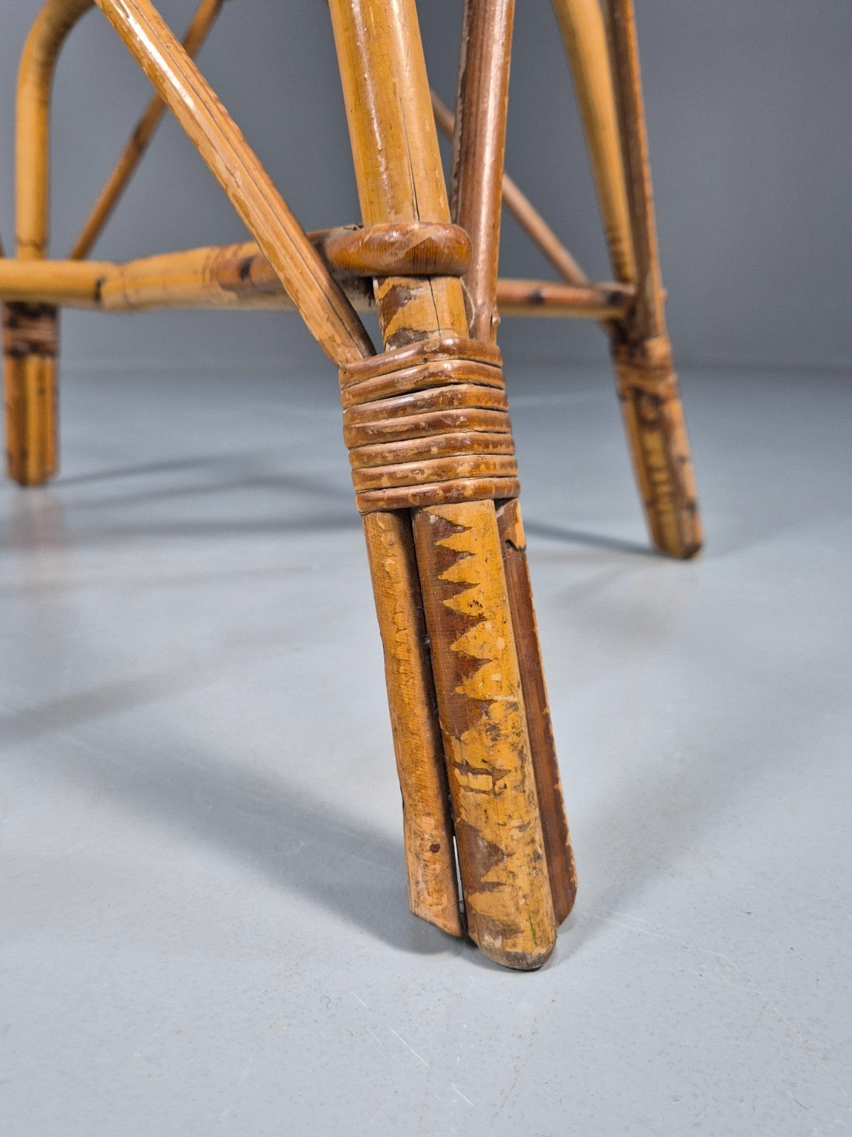 1950s Cane Work Circle Chair  Original Condition Retro EB10643 VBER4