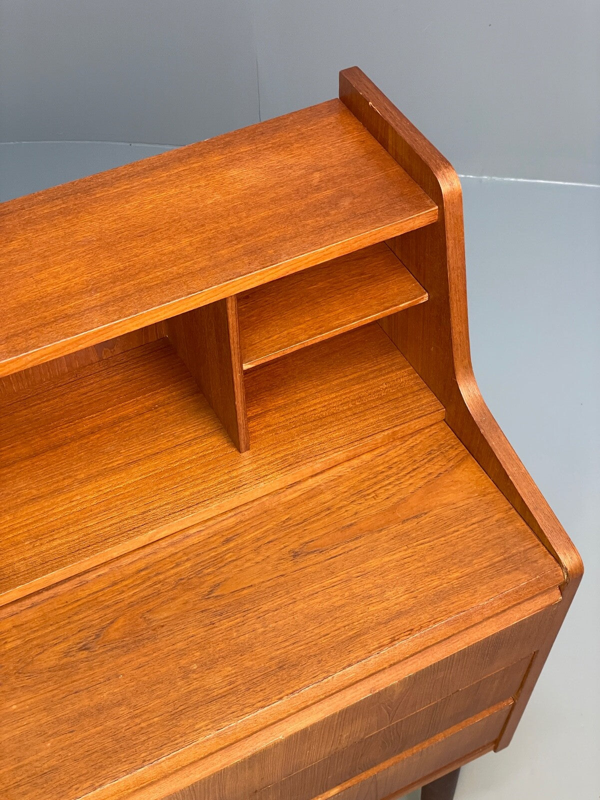 Vintage Teak Writing Desk Danish Mid Century Drawers Bureau EB8809 MWOO - UKDK FURNITURE