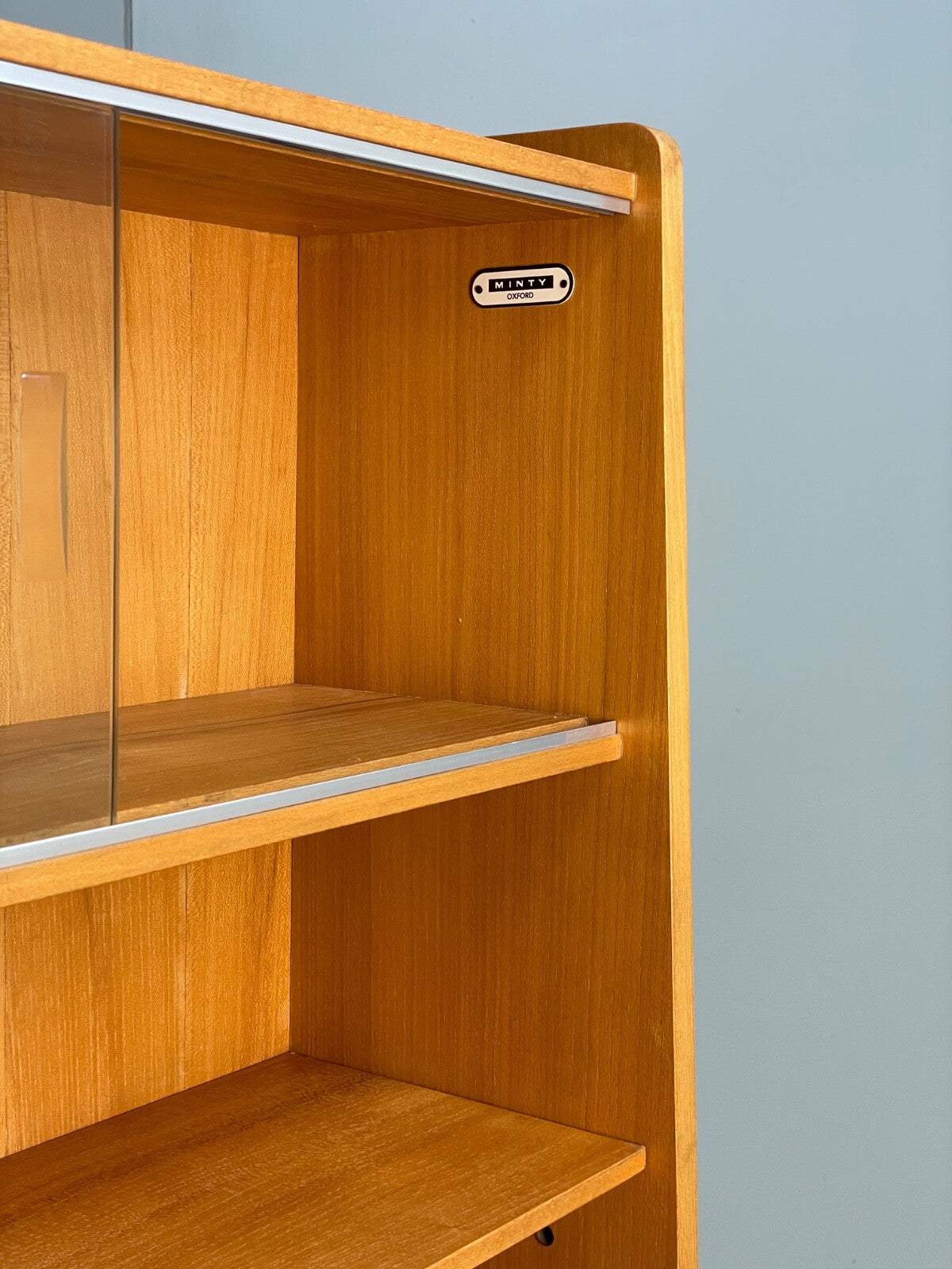 Vintage Cherry Wall Unit Bookcase By Minty Mid Century 1960s EB9722 MWOO - UKDK FURNITURE