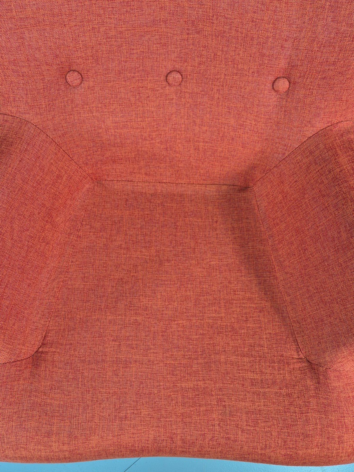 Mid Century Modern Style Lounge Chair Orange Chenille Modern EB11481 MNOR12