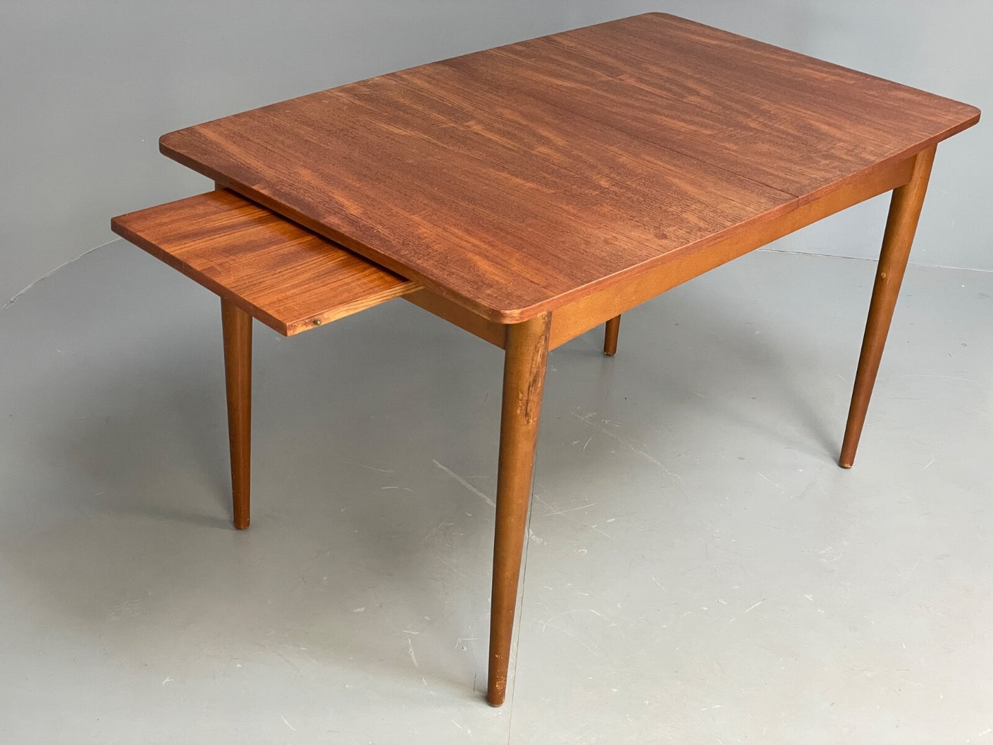 Vintage Teak Extending Dining Table With Removable Beech Legs EB9502 MWOO - UKDK FURNITURE