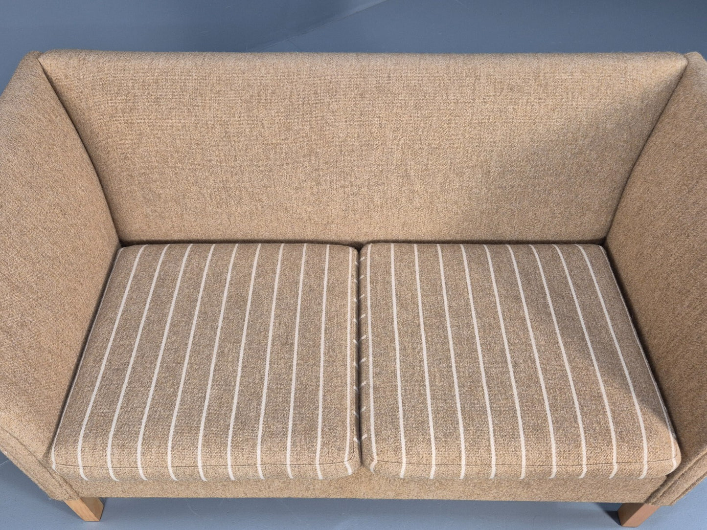 Vintage Danish 2 Seat Sofa Mid Century Beige Wool 1970s Retro EB9641 M2SS - UKDK FURNITURE