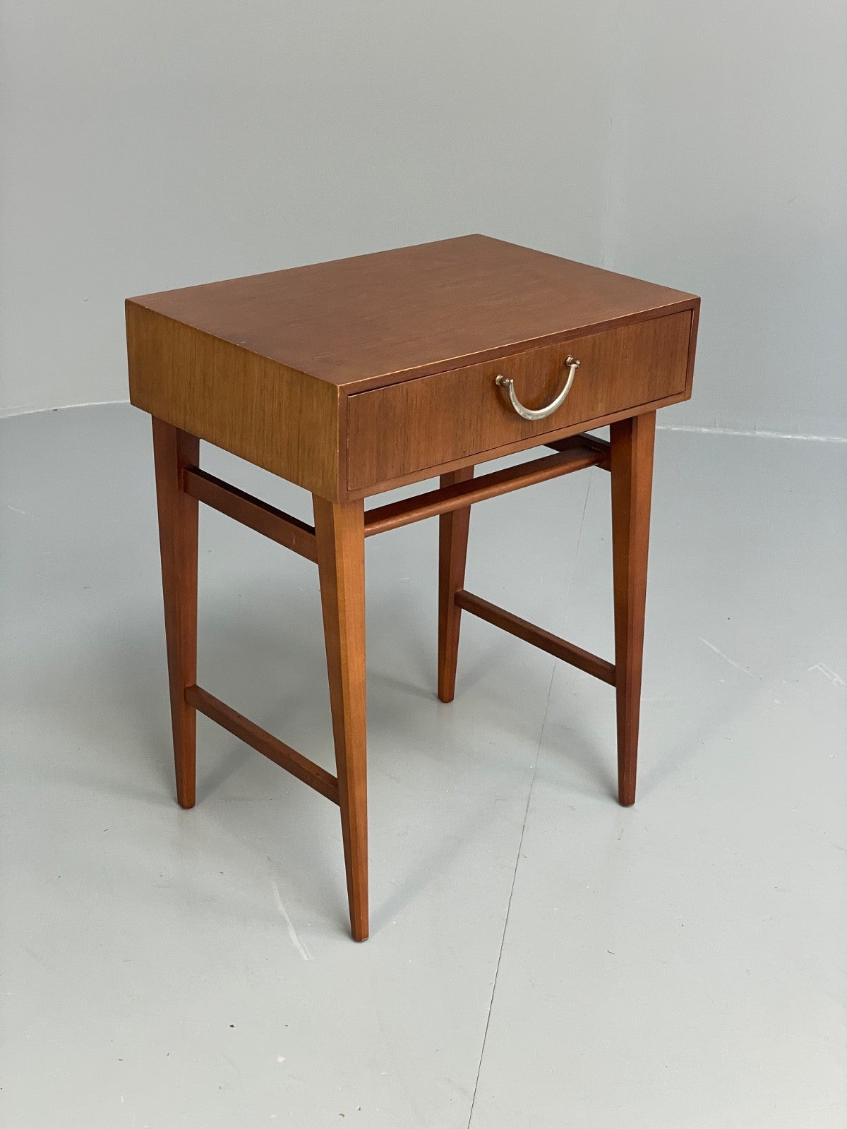 Vintage Meredew Bedside Cabinet Walnut Brass Mid Century 1950s EB9829 MWOO - UKDK FURNITURE