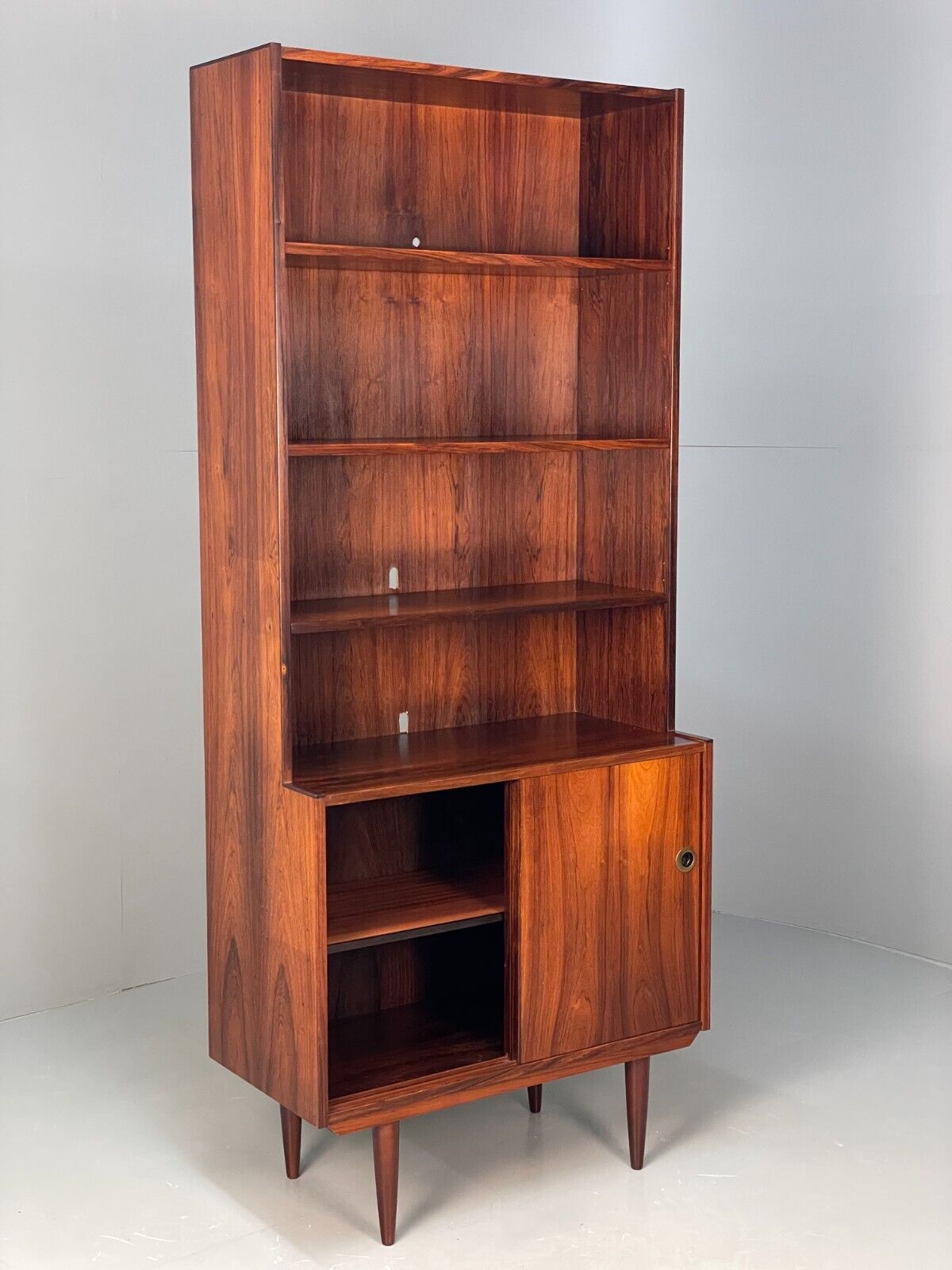 Vintage Danish Mid Century Tall Rosewood Unit Shelving EB8155 MWOO - UKDK FURNITURE