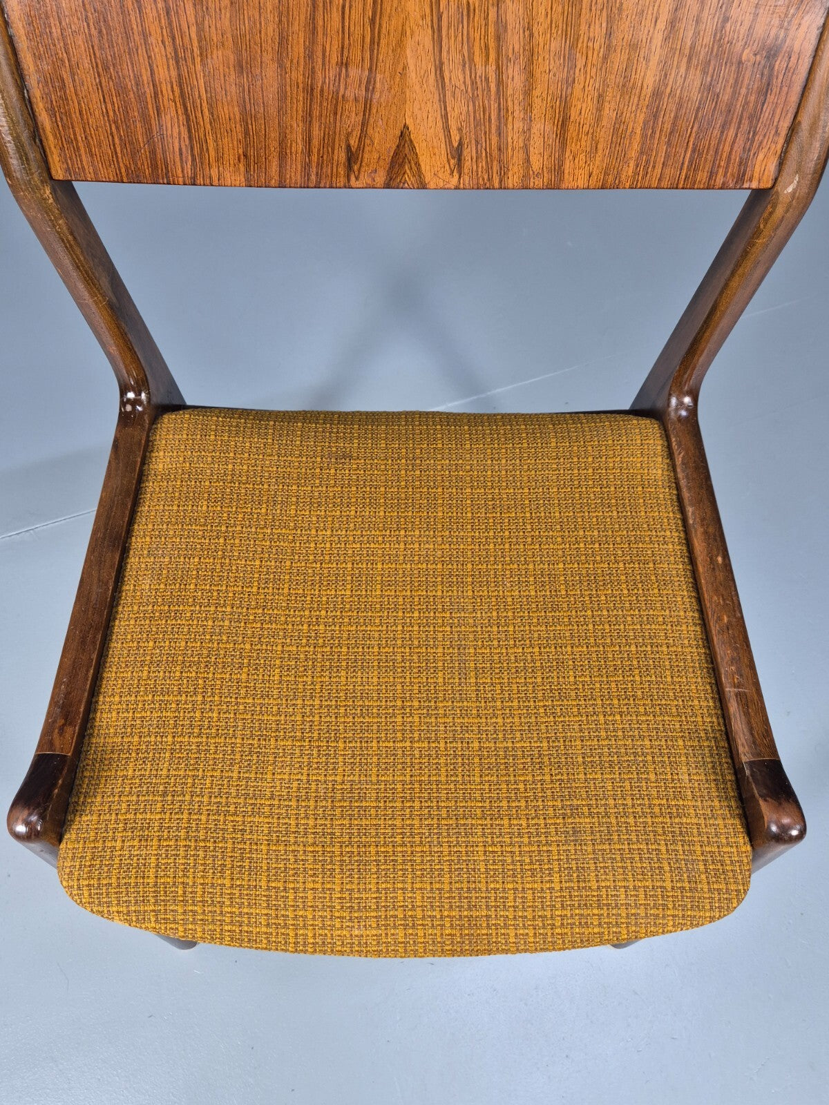 4 Vintage Danish Farso Stolefabrik Walnut Orange 19060s MCM EB9537 MDIN - UKDK FURNITURE