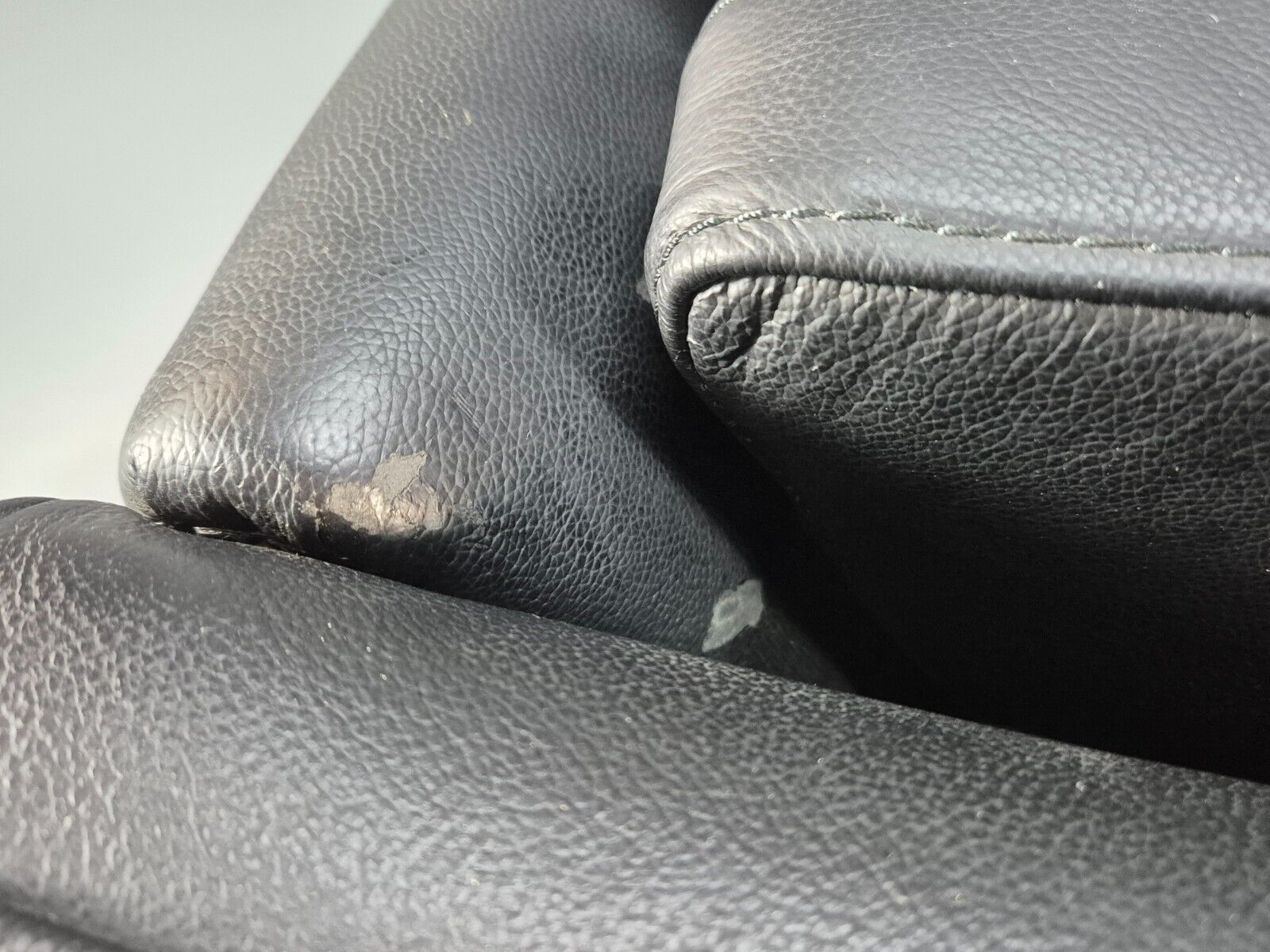 Vintage Danish 3 Seat Sofa Black Leather MId Century Retro 1980s EB8625 M3SS - UKDK FURNITURE