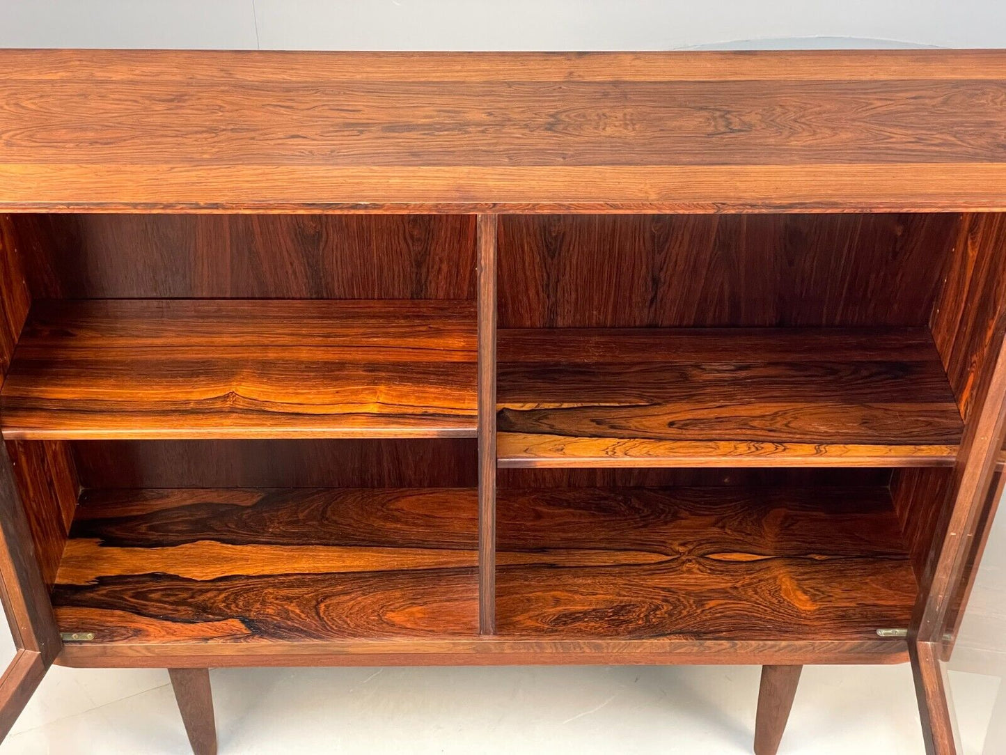 Danish Midcentury Glazed Cabinet Vintage Storage Shelving EB8420 MWOO - UKDK FURNITURE