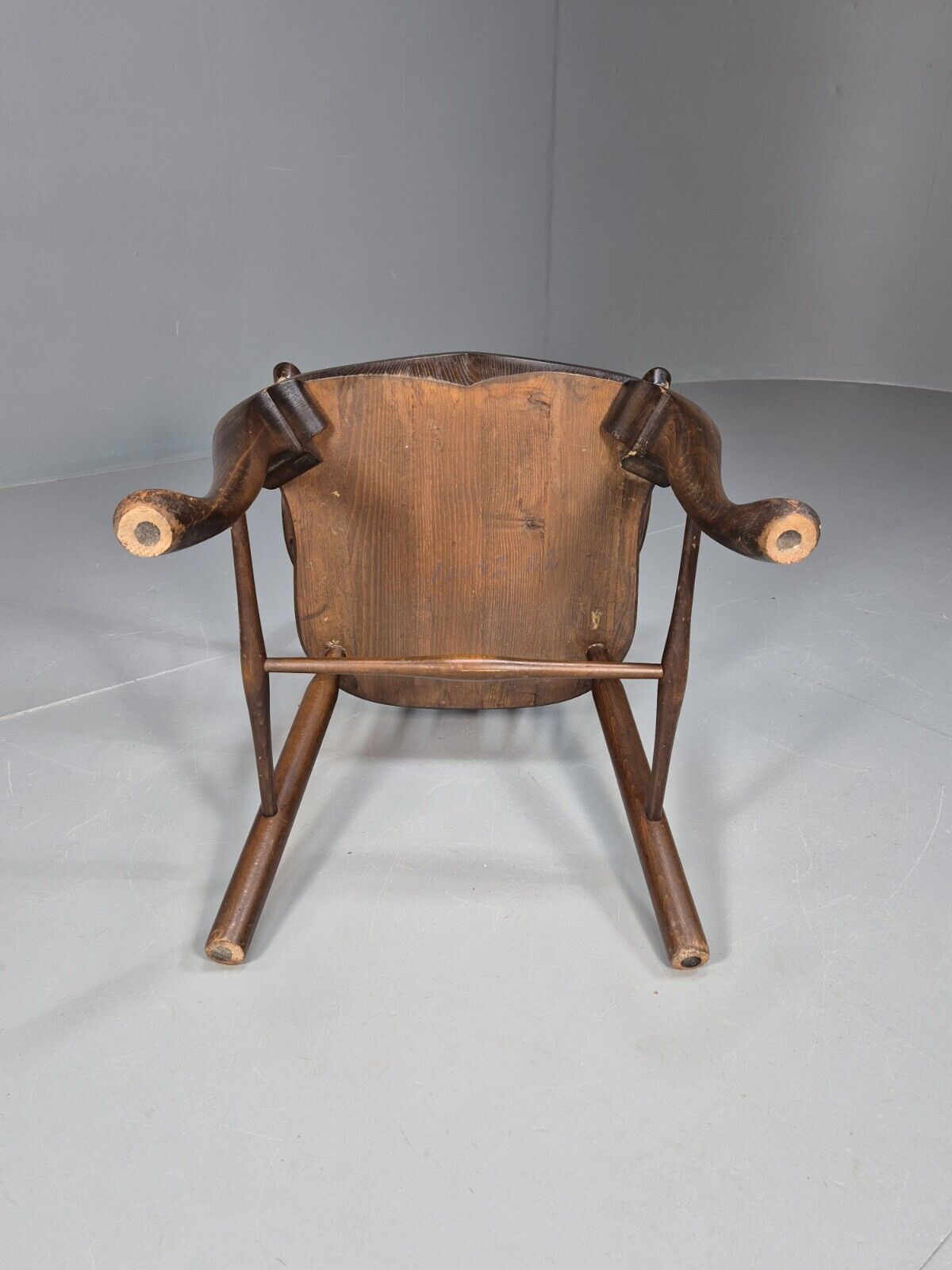 Vintage Windsor Chair Beech Wood Stickback Pad Feet Antique EB8961 VDIN - UKDK FURNITURE