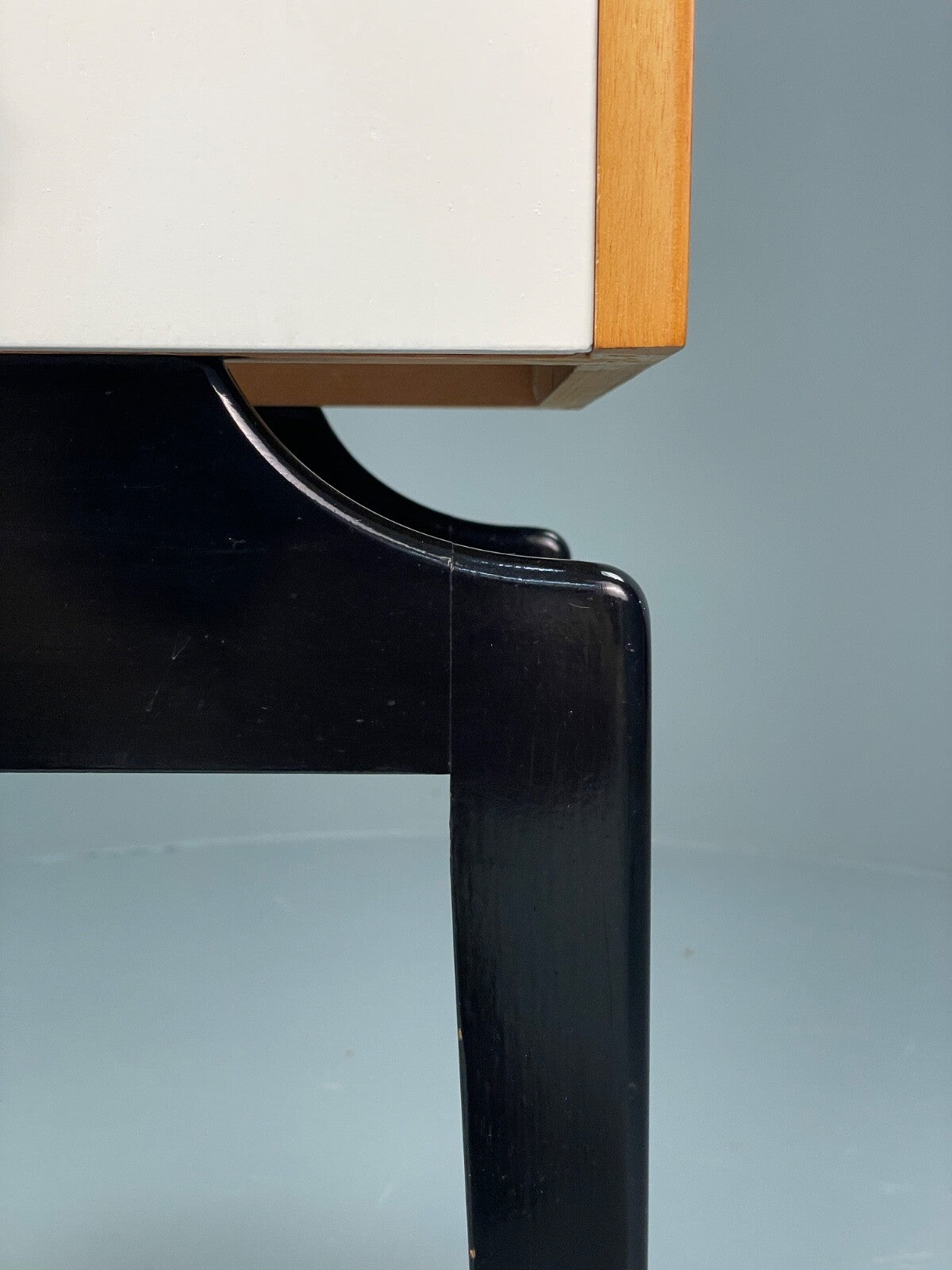 Vintage G Plan Oak Bedside Table 1950s Mid Century Black White Paint EB9814 MWOO - UKDK FURNITURE