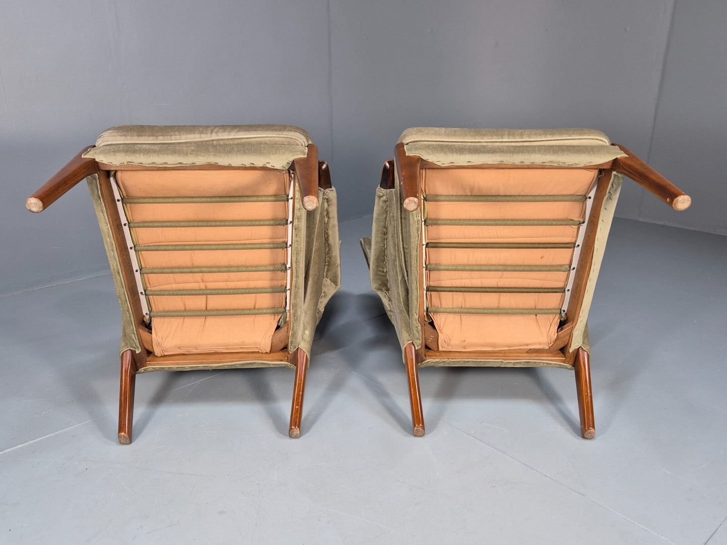 2 Parker Knoll Vintage Lounge Chairs PK900/6 Green 1970s Retro EB9786 MNOR - UKDK FURNITURE