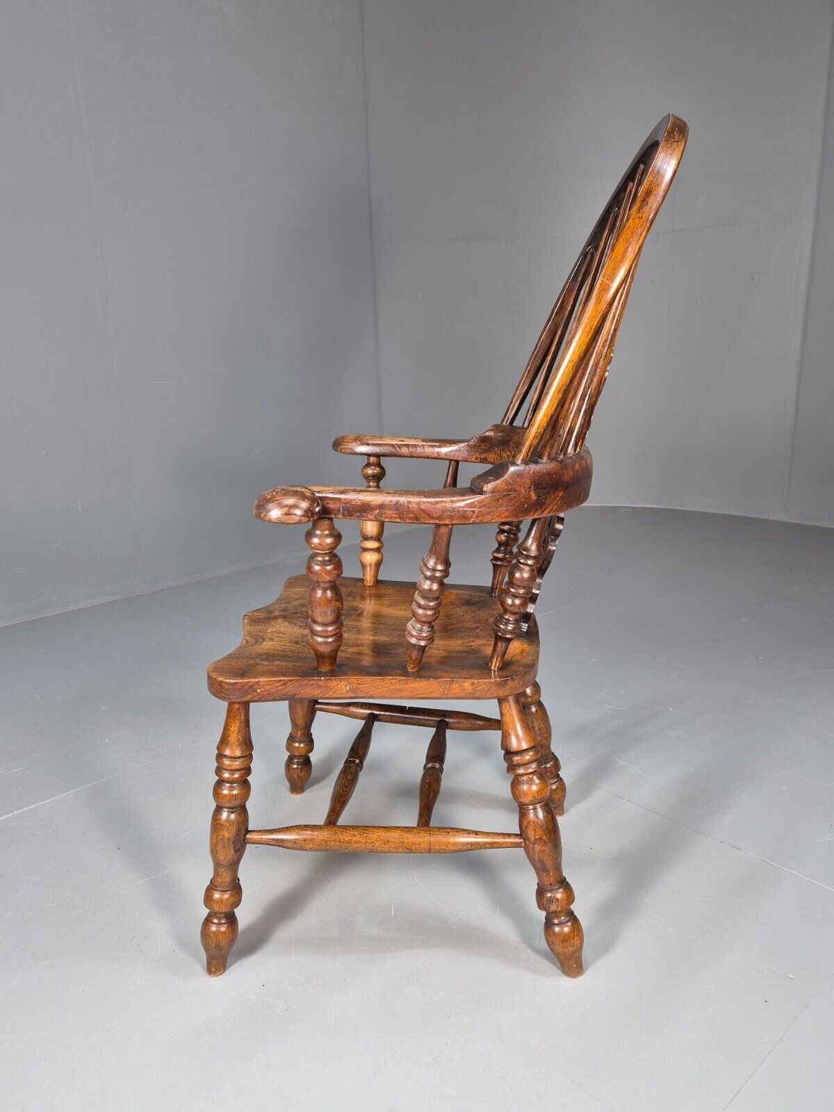 Vintage Windsor Armchair Oak 19th Century Antique EB9034 VDIN - UKDK FURNITURE