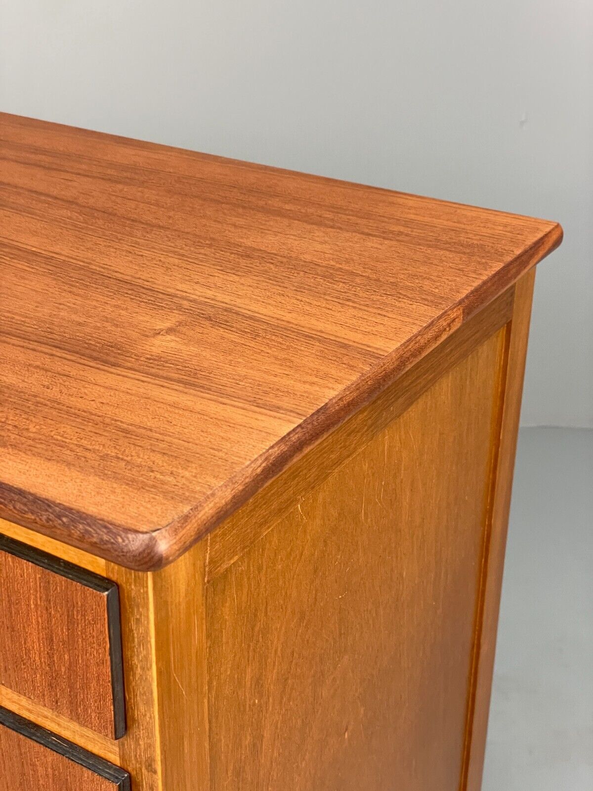 Vintage Danish Teak Chest Of Drawers Solid Handles Mid Century EB9117 MWOO - UKDK FURNITURE