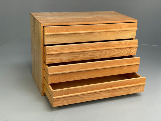 Solid Ash Chest Of Drawers With Mid Century Styled Handles Modern EB9724 MWOO - UKDK FURNITURE