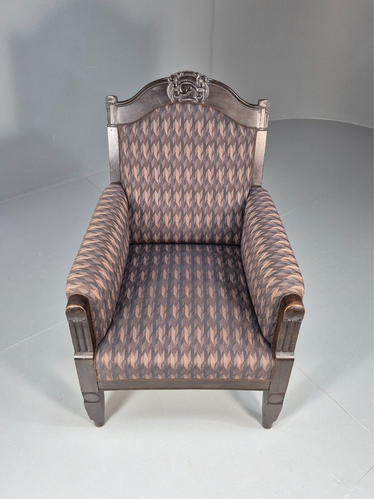 Vintage Danish Lounge Chair Purple Hue Oak Frame Empire Antique EB8920 VCLO - UKDK FURNITURE