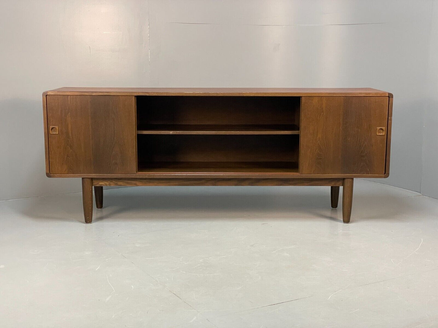 Vintage Danish Large Oak Sideboard Midcentury Shelving Storage EB8688 MWOO - UKDK FURNITURE