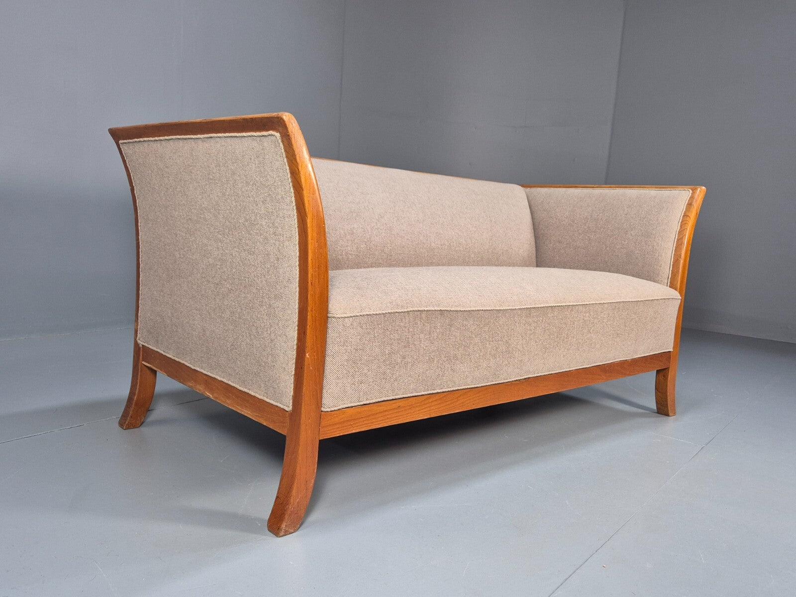 Vintage Danish Fritz Henningsen Style 2 Seater Sofa 1940s Retro EB9669 M2SS - UKDK FURNITURE