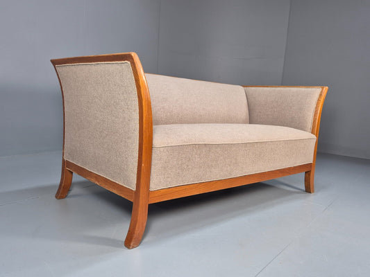 Vintage Danish Fritz Henningsen Style 2 Seater Sofa 1940s Retro EB9669 M2SS - UKDK FURNITURE