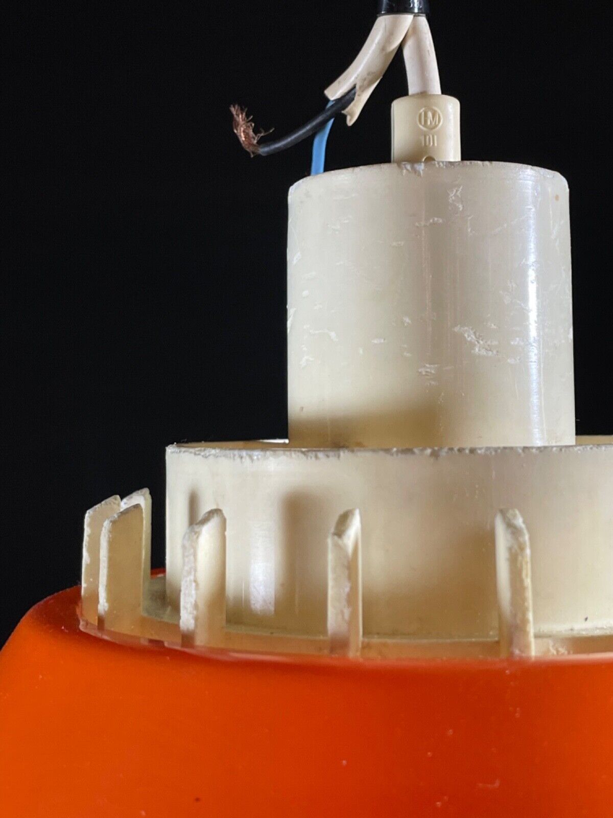 Danish Lyskaer Belysning Model 854 Orange Plastic Light Retro EB5089 LCLC - UKDK FURNITURE