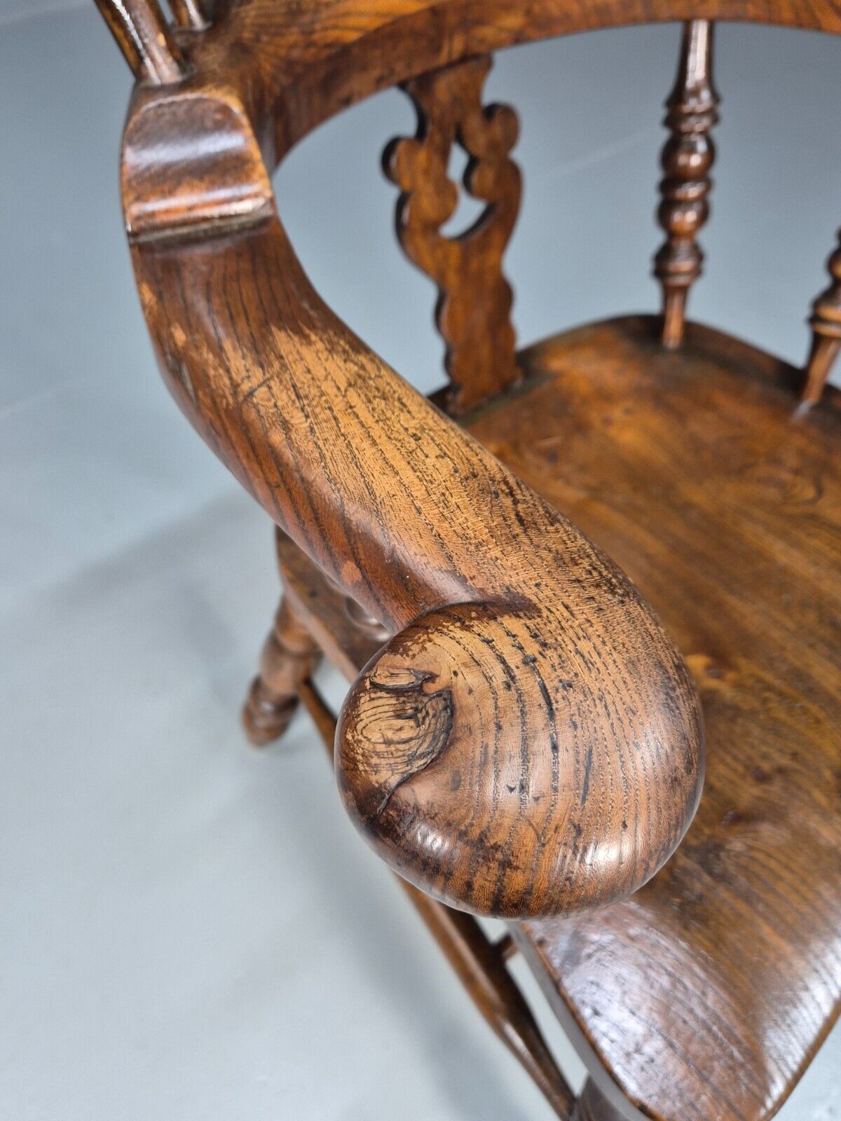 Vintage Windsor Armchair Oak 19th Century Antique EB9034 VDIN - UKDK FURNITURE