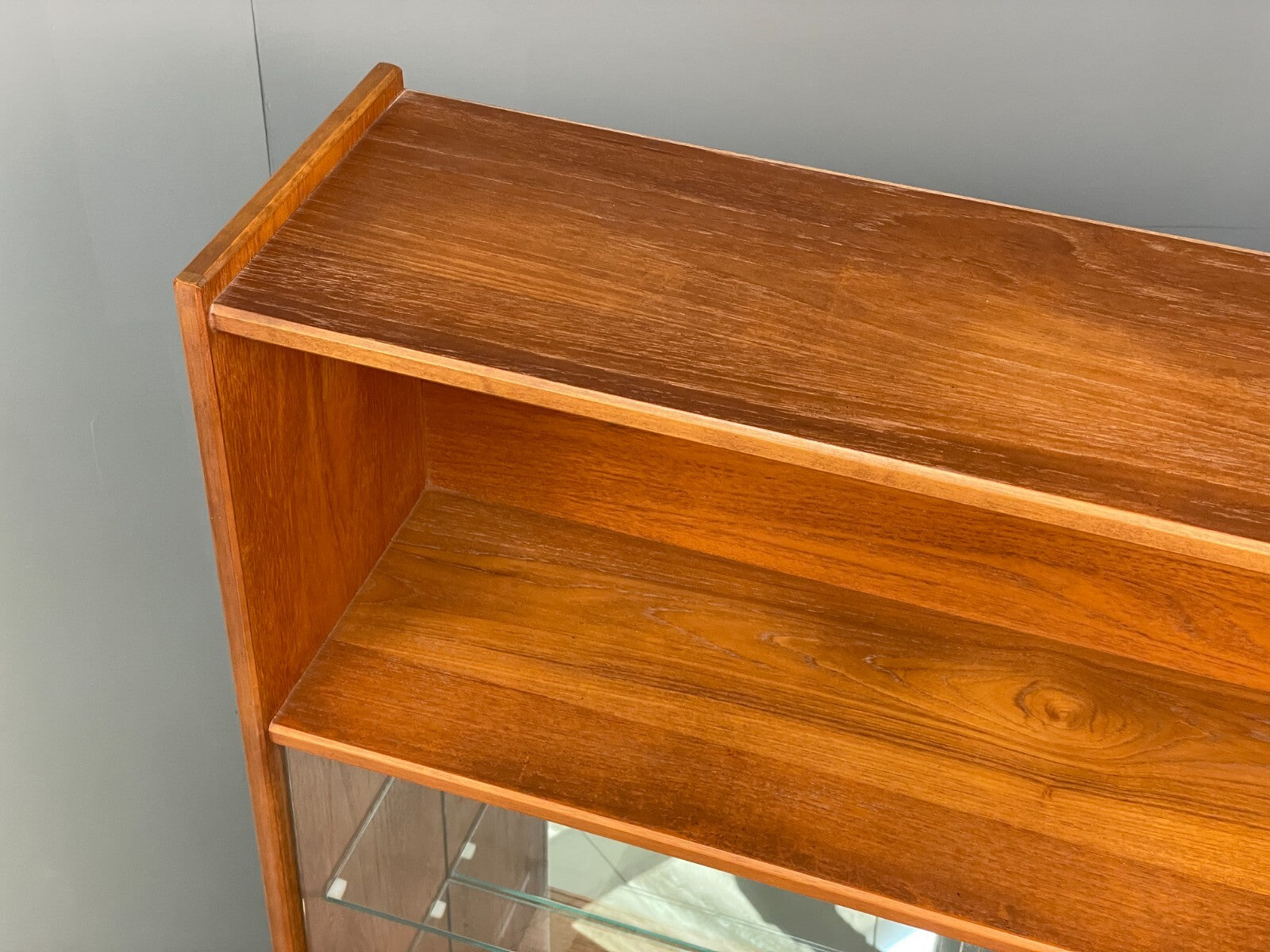 Vintage Teak Wall Unit By Gibbs Furniture 1970s Glazed EB9715 MWOO - UKDK FURNITURE