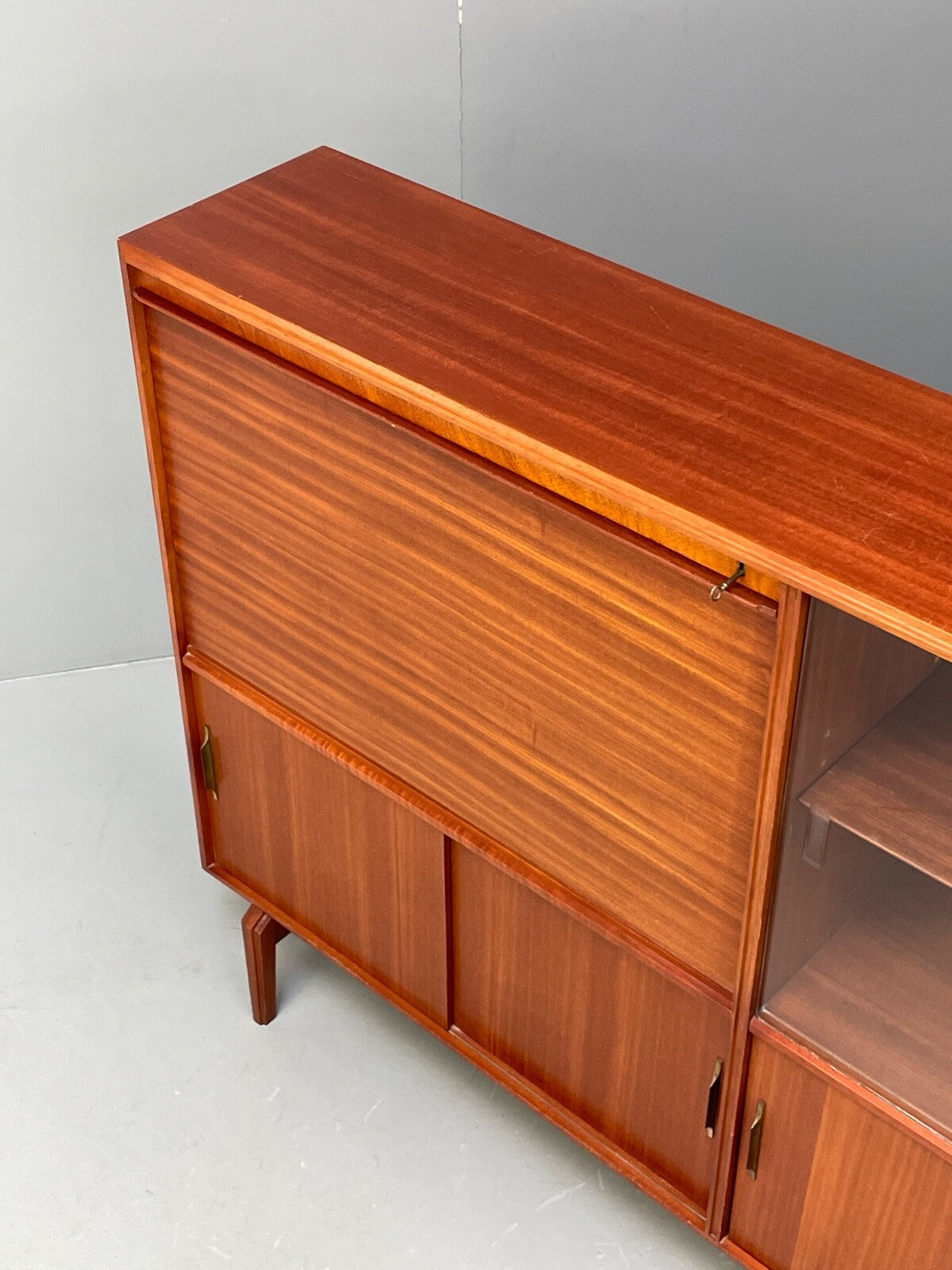 Vintage Teak Wall Unit With Writing Desk Beaver & Tapley 1960s EB9504 MWOO - UKDK FURNITURE