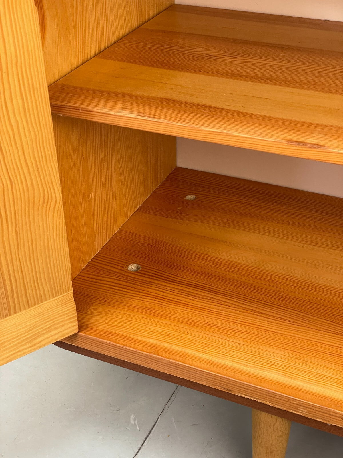 Vintage Pine Sideboard With Teak Handles Retro Unique Design EB9427 MWOO - UKDK FURNITURE
