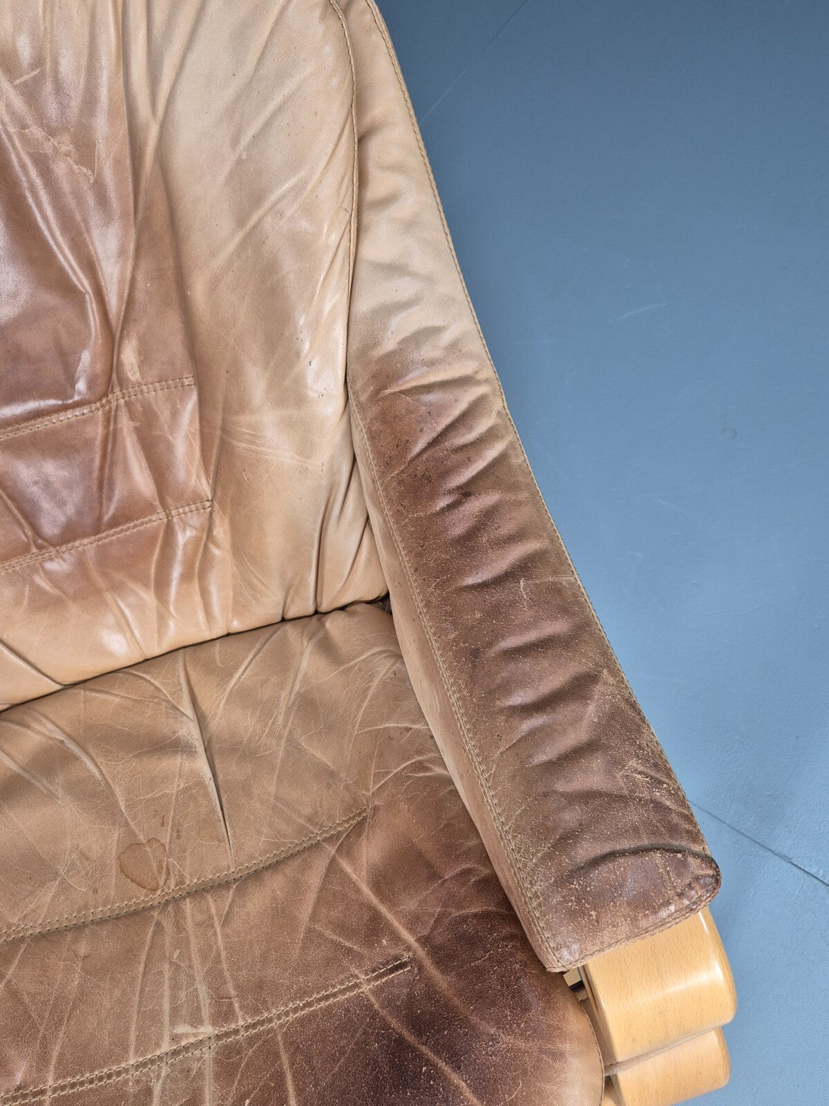 Vintage Danish Skippers Bentwood and Leather Apollo Lounge Chair EB9268 MBEN - UKDK FURNITURE