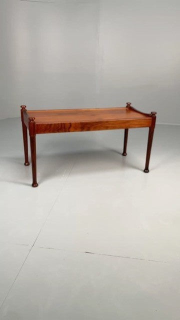 Vintage Danish Side Table - 1960s Mid Century Dark Wood EB10834 MWOO15