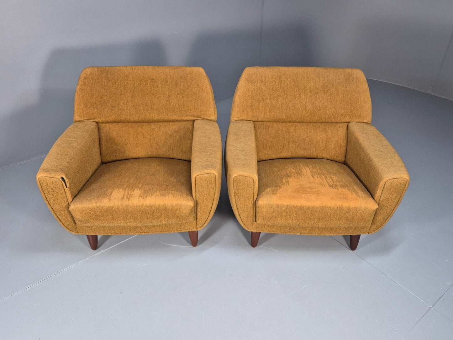 2 Vintage Danish 1960s Lounge Chairs Thams Reupholstery 1960s MCM EB9561 MNOR - UKDK FURNITURE
