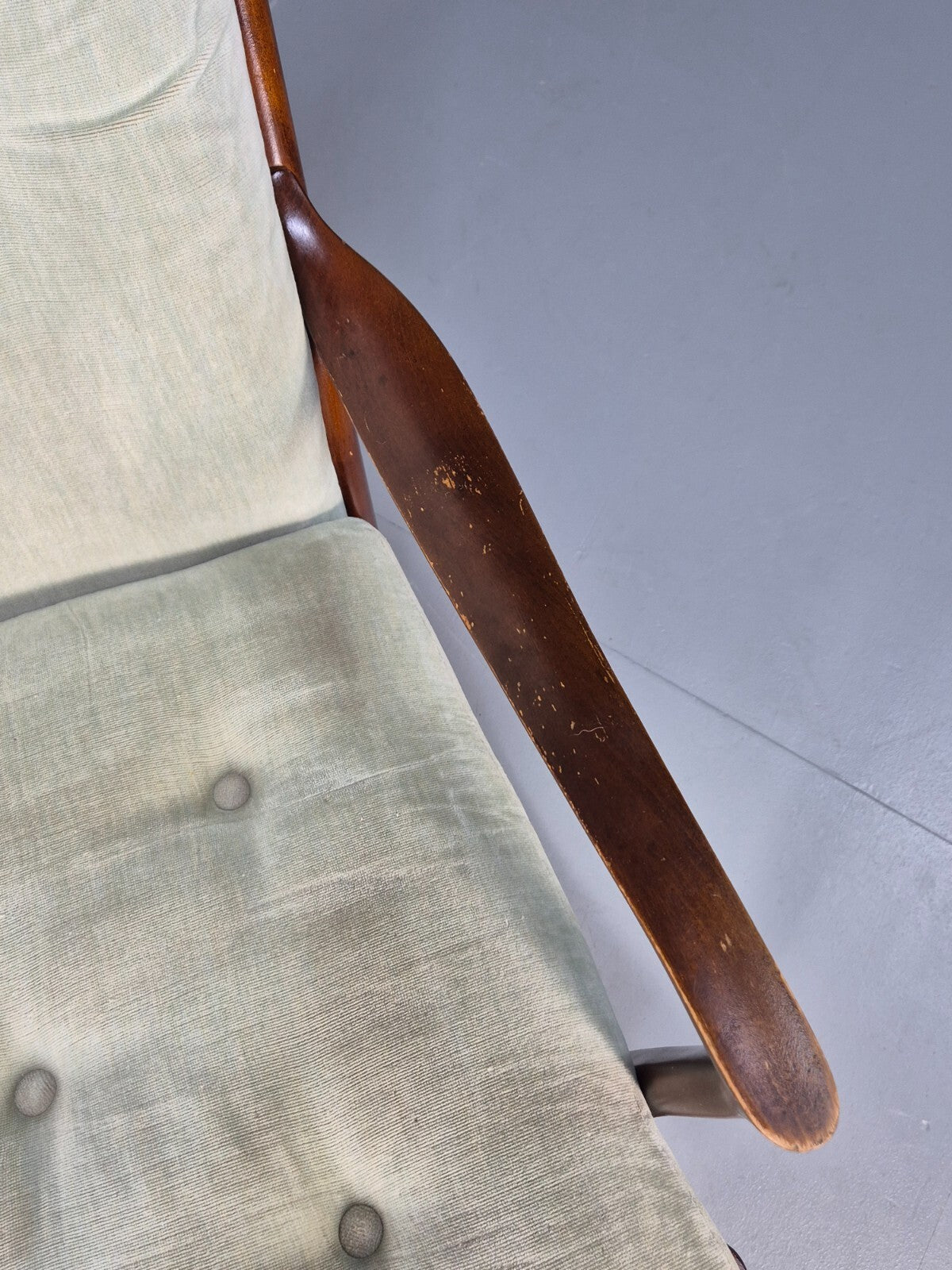 Vintage Mid Century Light Mint Parker Knoll Rocking Chair 1960s EB9785 MNOR - UKDK FURNITURE