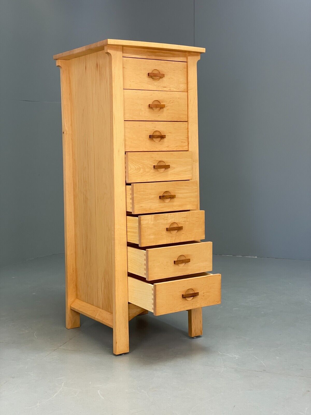 Modern Solid Tallboy Chest Of Drawers Berkeley By Copeland EB9122 MWOO - UKDK FURNITURE