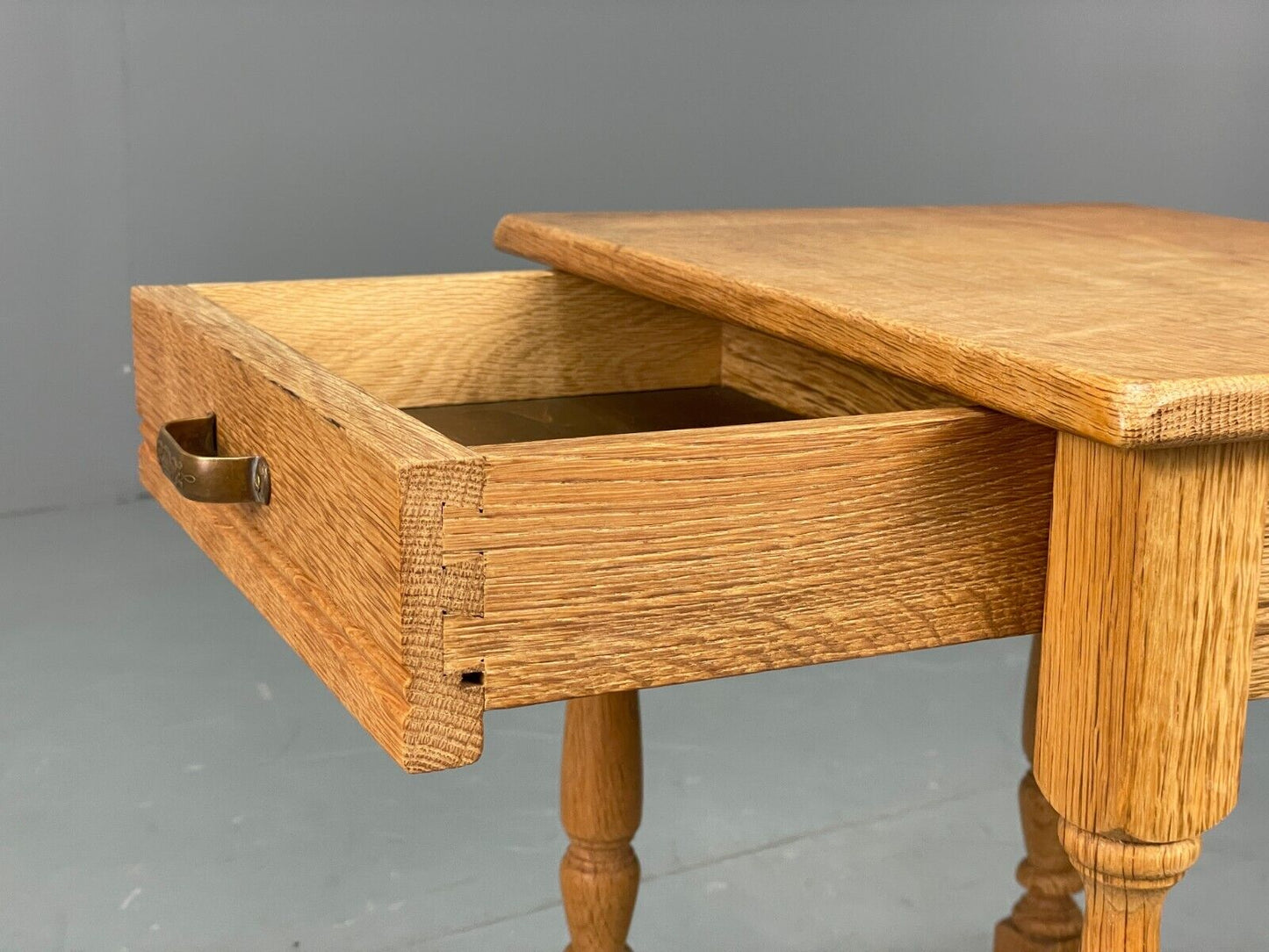 Vintage Danish Oak Bedside Table With Drawer Traditional Style EB9365 MWOO - UKDK FURNITURE