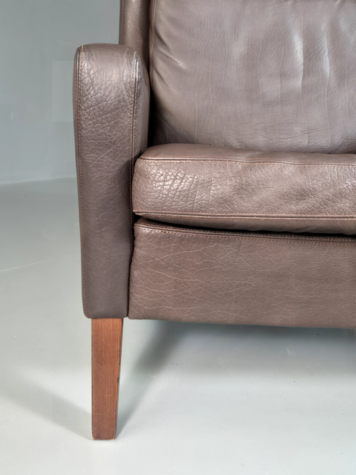 Vintage Danish Wingback Lounge Chair Leather Mogensen Retro MCM EB7233 MNOR - UKDK FURNITURE