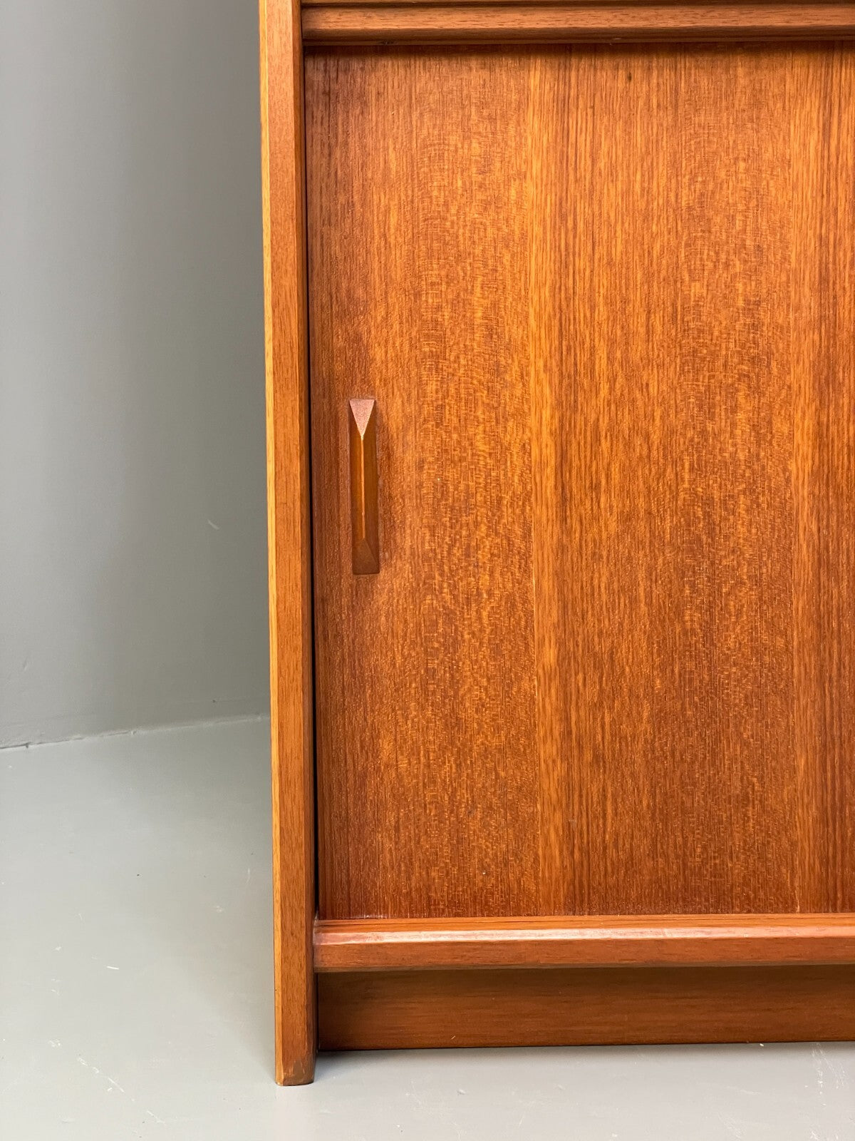 Vintage Teak Wall Unit By Gibbs Furniture 1970s Glazed EB9715 MWOO - UKDK FURNITURE