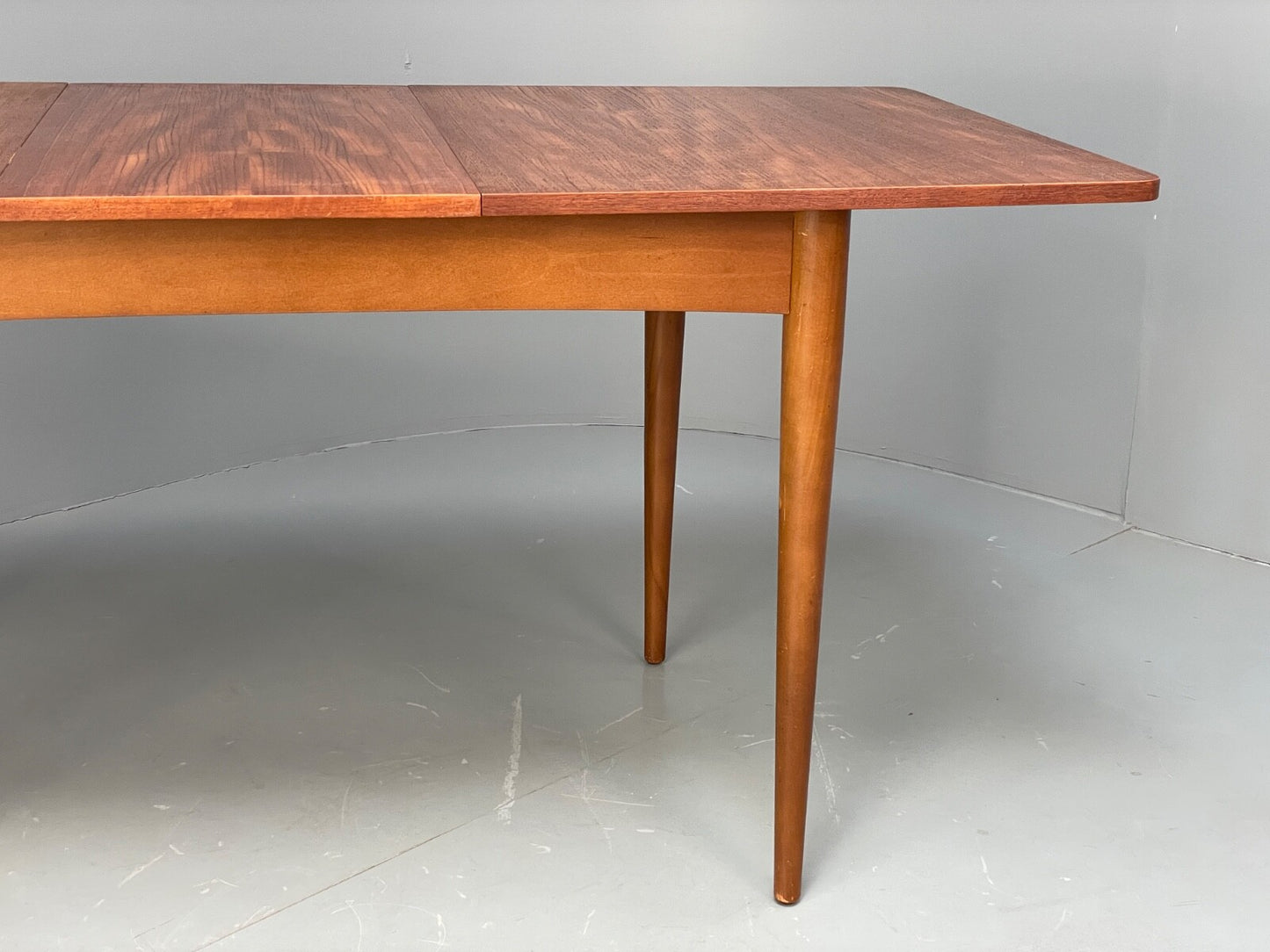 Vintage Teak Extending Dining Table With Removable Beech Legs EB9502 MWOO - UKDK FURNITURE