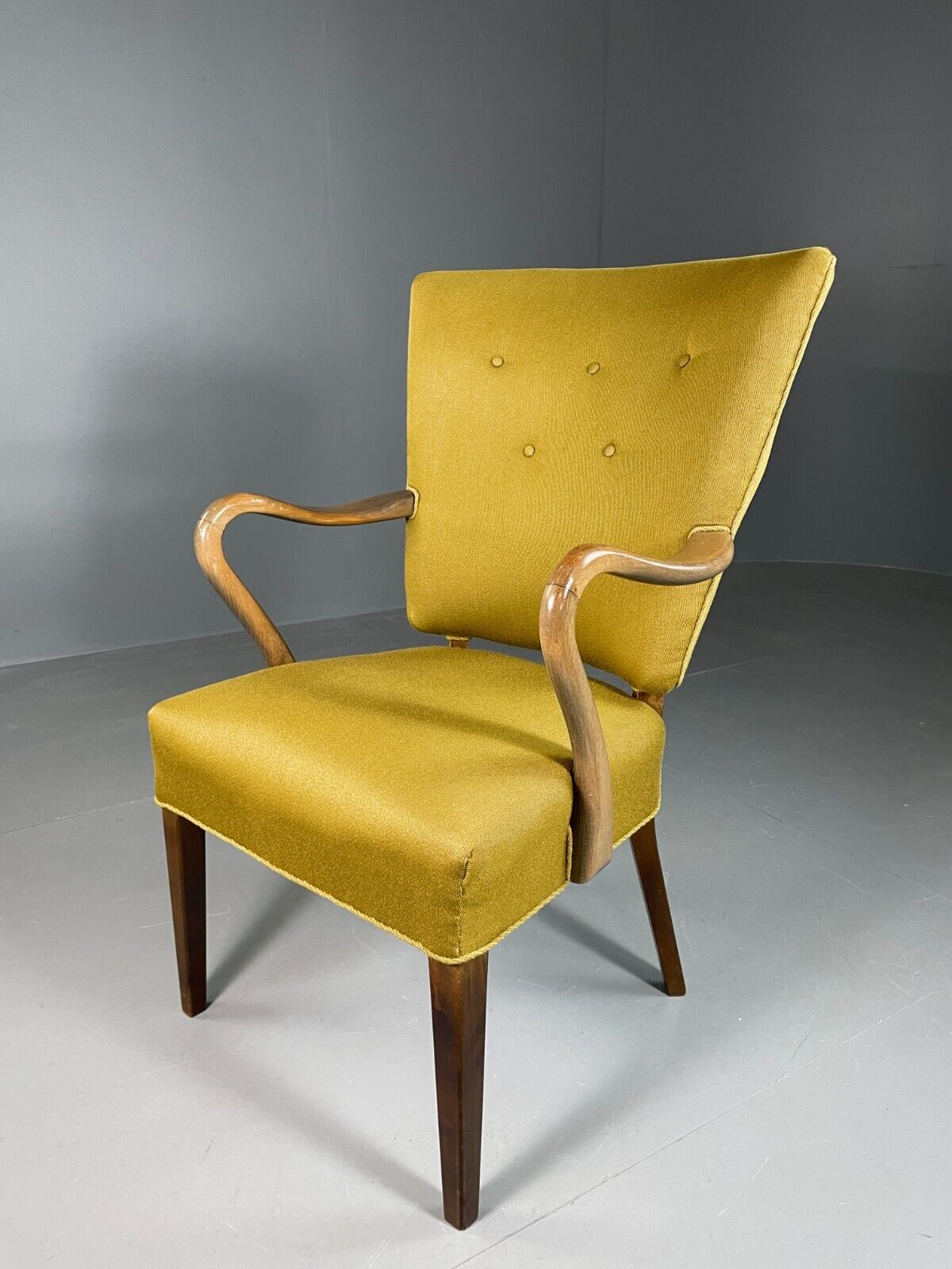 Vintage Danish Elbow Chair Green Beech Frame Retro MCM EB6756 MNOR - UKDK FURNITURE