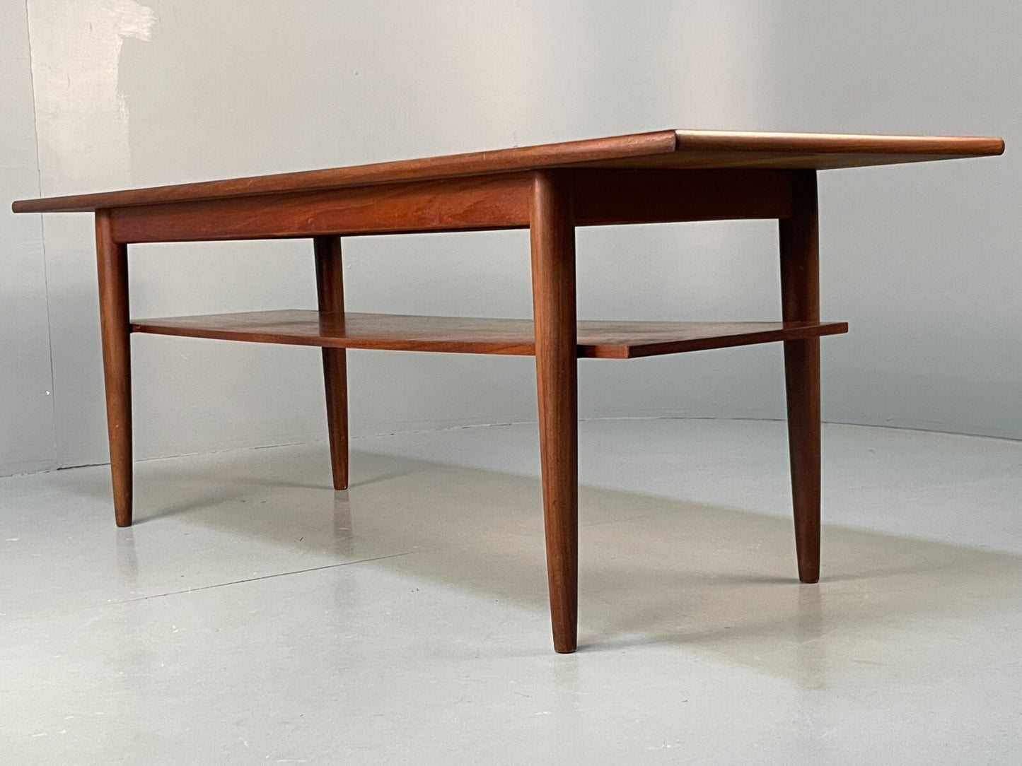 Vintage Teak Coffee Table With Magazine Rack Retro Danish Design EB9426 MWOO - UKDK FURNITURE
